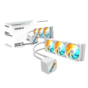קירור נוזלי למעבד | לבן | Gigabyte משולש Gaming 360 ICE 3XARGB 120MM | 360 | AMD AM5, AM4 | LGA1851