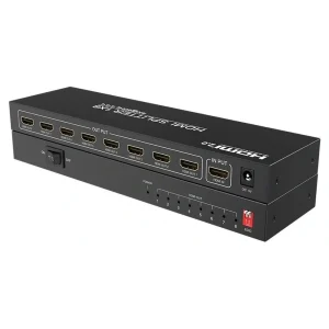 מפצל HDMI 2.0 ל-8 יציאות תומך 4K@60HZ 4:4:4 HDR HDCP2.2