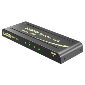 מפצל HDMI מוגבר ל-4 מסכים בו זמנית תומך 4K@30hz + 3D גרסת אקונומי