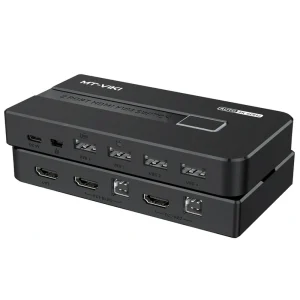 קופסת מיתוג KVM מ-4 מחשבים לעמדת עבודה אחת 4K@60hz HDMI + USB