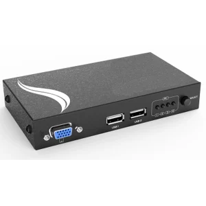 קופסת מיתוג KVM מ-4 מחשבים לעמדת עבודה אחת VGA + USB כולל כבלים