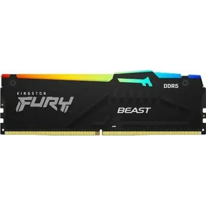 זיכרון למחשב נייח Kingston Fury Beast Black RGB | 16GB | DDR5 | 6400MHz | CL32 | XMP | DIMM