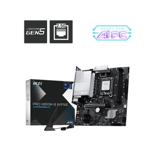 לוח אם | MSI PRO H810M-B WIFI6E | DDR5 | Wi-Fi 6E