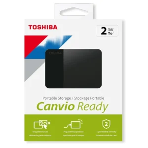 כונן HDD חיצוני | Toshiba Canvio Ready | 2TB | USB 3.2 GEN1 | 2.5