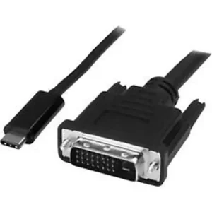 כבל USB C זכר ל-DVI זכר באורך 1.8 מטר תומך 4K@30HZ