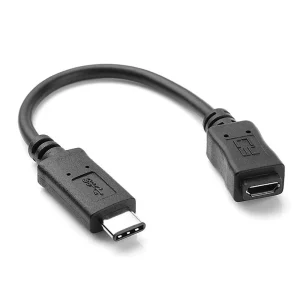 כבל USB תקע C זכר - MICRO B 2.0 נקבה 0.2 מטר