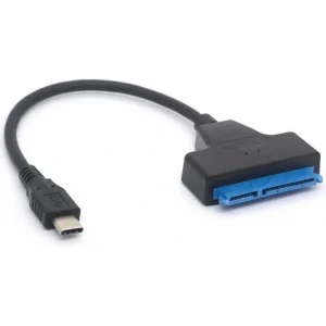 כבל USB C זכר - SATA 22P באורך 0.3 מטר (ללא ספק כוח)