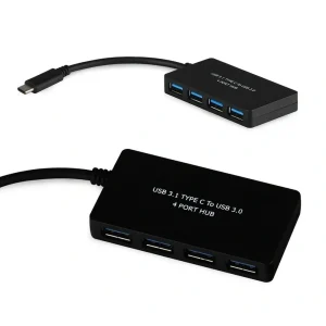 רכזת USB3.2 5Gbps עם חיבור USB C ל-4 חיבורי USB3.2 A