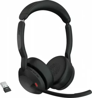 אוזניות אלחוטיות Jabra Evolve2 55 Link380A MS Stereo 25599-999-999