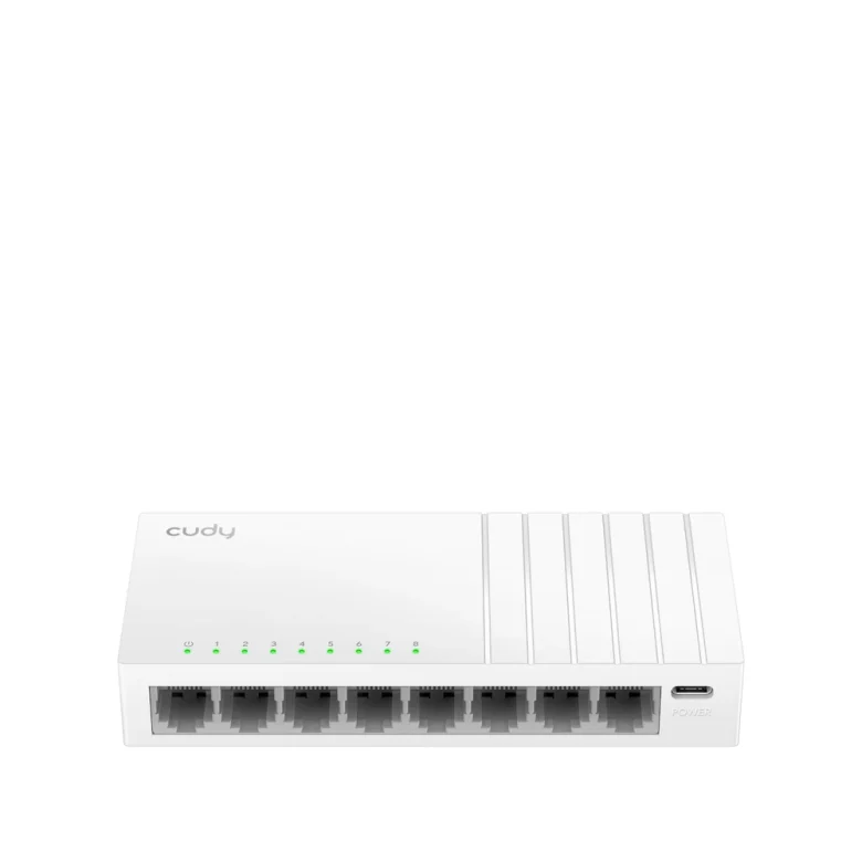 מתג רשת CUDY GS108U | 8-Port Gigabit | הזנת USB-C