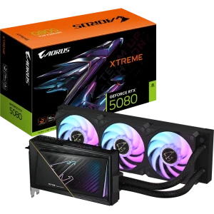 כרטיס מסך | Gigabyte AORUS GeForce RTX 5080 XTREME WATERFORCE | 16GB | GDDR7 | HDMI + 3DP | PCI-E 5.0 | Liquid