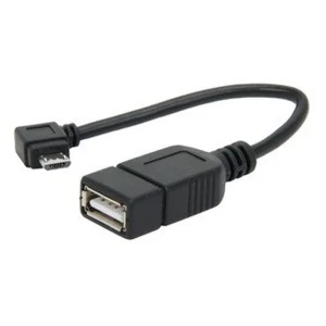 כבל OTG מ-MICRO USB B זכר זוויתי - USB נקבה