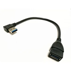 כבל USB3.0 מאריך זכר זווית ימין - נקבה 0.2 מטר