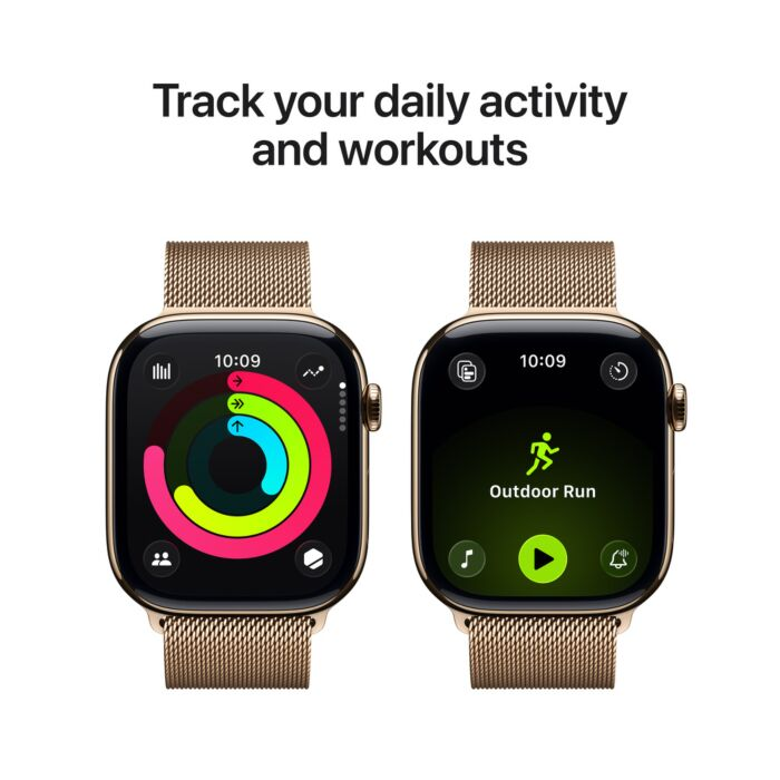 Apple Watch Series 11 MF8Y4ZR/A בצבע זהב – מסכי מעקב פעילות ואימונים