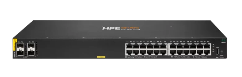 רכזת רשת / ממתג מנוהל PoE HPE Aruba CX 6000 24G 4SFP 370W R8N87B