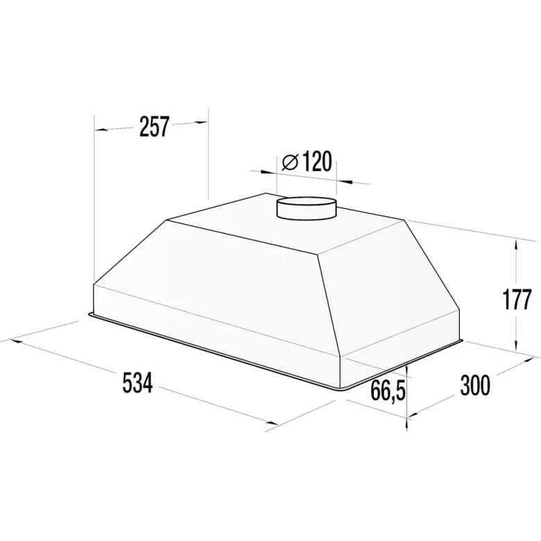 קולט אדים Gorenje BHI611ES – שרטוט התקנה 1