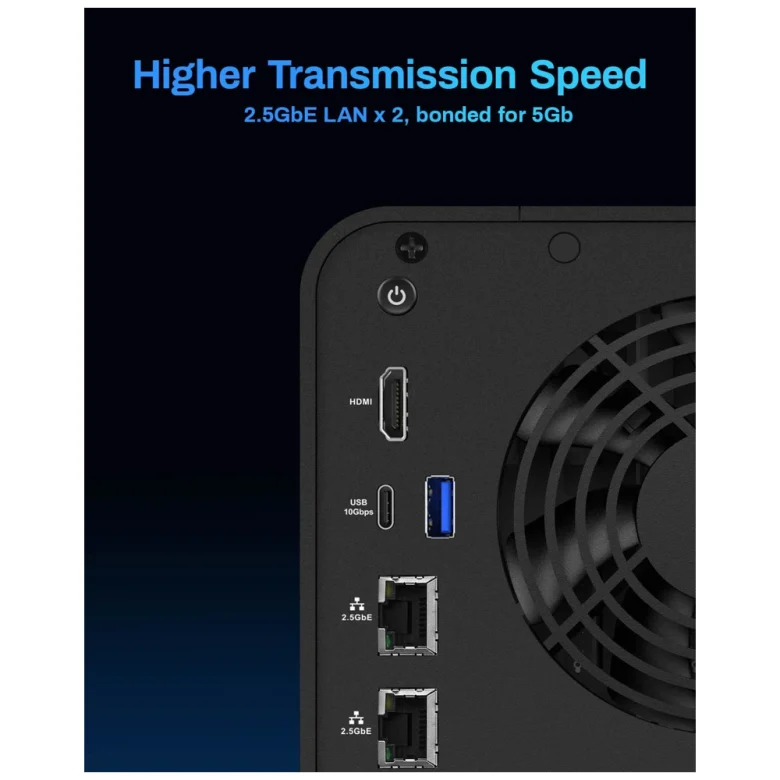 שרת אחסון NAS TerraMaster F6-424 | 6 מפרצי SATA | ללא כוננים – תמונה 3
