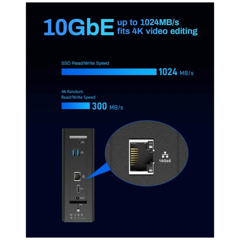 שרת אחסון NAS TerraMaster F8 SSD Plus | 8 חריצי M.2 NVMe | ללא כוננים – תמונה 2
