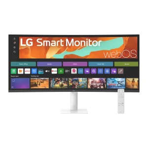 מסך חכם קעור LG 34U601SA-W לבן – מבט קדמי