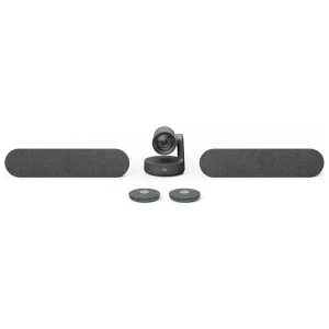 Logitech Rally Plus — מצלמה, שני רמקולים ושני מיקרופונים