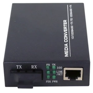 ממיר מדיה 10/100Base-TX ל-100Base-FX חיבורי RJ45 ו-SC כפול תומך SM 20KM איכותי TopX