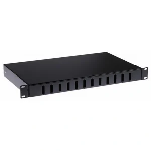 פנל אופטי 1U ל-12xSC כפול או 12xLC קוואד כולל מגש היתוך וברגים למתאמים