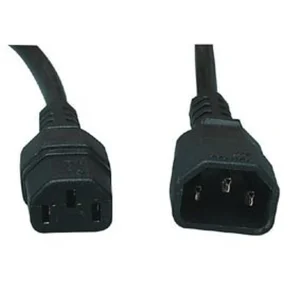 כבל מתח מאריך C13-C14 ז-נ תיקני 3x1.5 באורך 1 מטר לשרתים