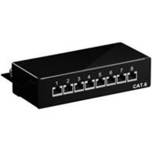 פאצ' פנל CAT6 עם 8 פורטים + קונקטורים מסוככים