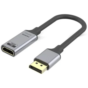 כבל מתאם אקטיבי DISPLAYPORT ל-HDMI נקבה תומך 4K@144HZ 8K@60Hz
