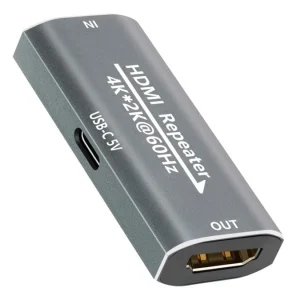 מגבר HDMI 2.0 אקטיבי מטר תומך 4K@60HZ 4:4:4 + HDCP2.2 (מתאם HDMI נקבה-נקבה)