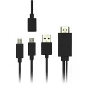 כבל MHL אוניברסלי מ-MICRO USB ל-HDMI זכר ל-Galaxy S2 / S3 / S4 / NOTE2 / NOTE3 אורך 1.8 מטר