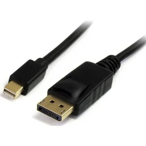כבל MINI DISPLAYPORT זכר ל-DISPLAYPORT זכר באורך 1.8 מטר תומך 8K@60Hz