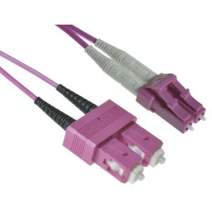 מגשר אופטי מולטימוד OM4 דופלקס SC-LC באורך 10 מטר