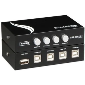 קופסת מיתוג USB2.0 ידנית דו-כיוונית 4:1