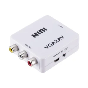 ממיר VGA ל-3xRCA AV עם ספק כוח