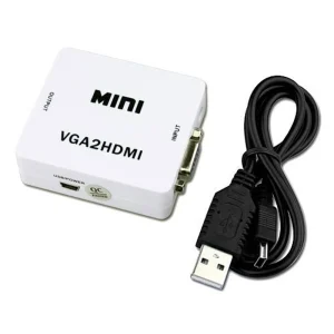 ממיר VGA + אודיו ל-HDMI הספק כוח מ-USB