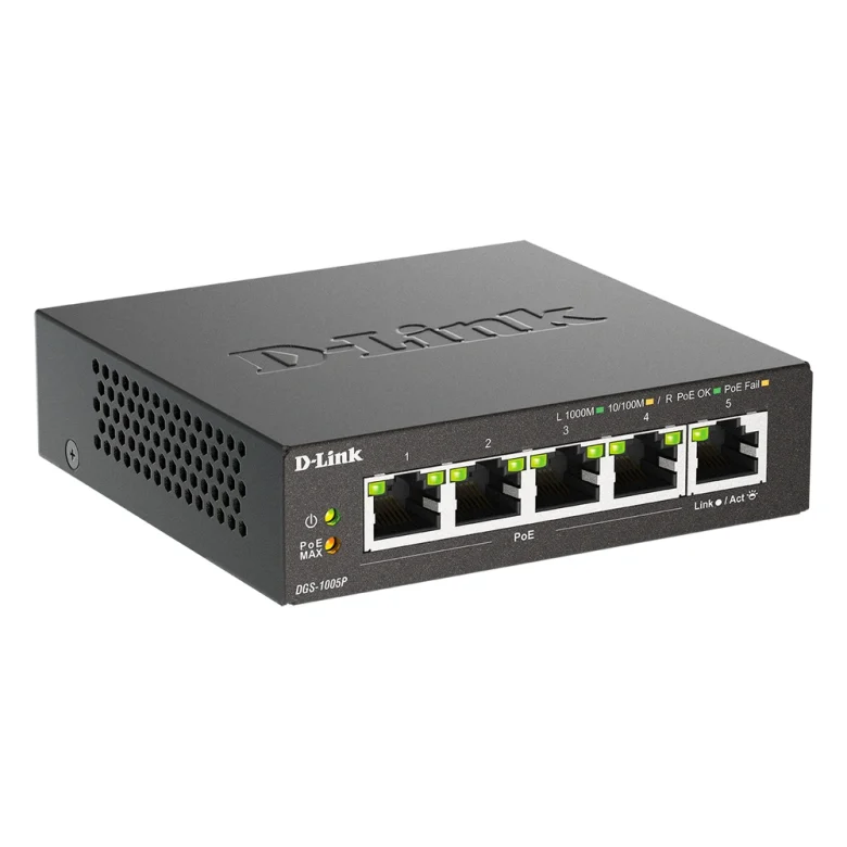 מתג רשת D-Link DGS-1005P, מק״ט DGS-1005P/B3A — תמונה 2