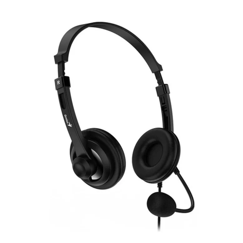 אוזניות עם מיקרופון Genius HS-230U, צבע שחור, מק״ט 31710021402 — תמונה 2
