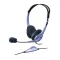 אוזניות עם מיקרופון Genius HS-04S, צבע כסוף וכחול, מק״ט 31710026400 — תמונה 1