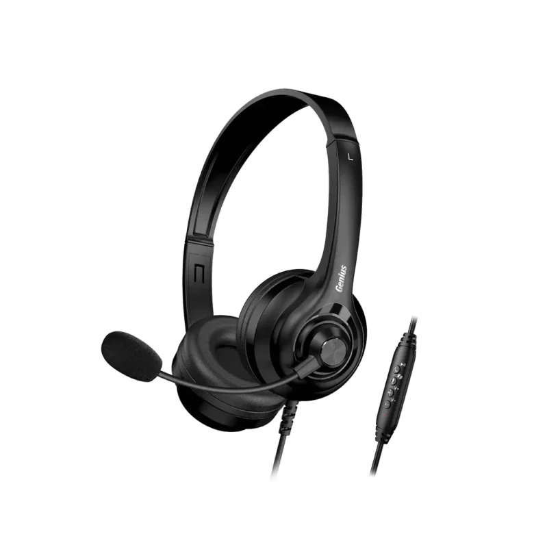 אוזניות עם מיקרופון Genius HS-235U AI, צבע שחור, מק״ט 31710036403 — תמונה 2