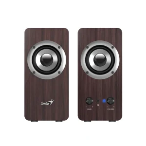 רמקולים למחשב Genius SP-HF400, צבע עץ חום כהה, מק״ט 31730058406 — תמונה 1