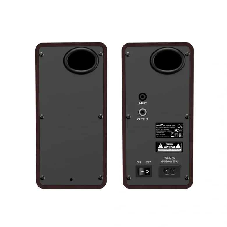 רמקולים למחשב Genius SP-HF400, צבע עץ חום כהה, מק״ט 31730058406 — תמונה 2