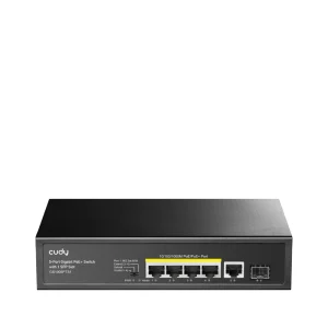 מתג רשת Cudy GS1005PTS1 | לא מנוהל | 5 פורטי RJ45 | PoE+ | 1× SFP — תמונת מוצר 1