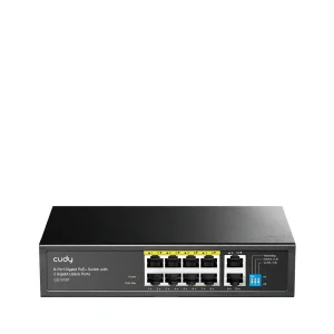 מתג רשת Cudy GS1010P-IL | לא מנוהל | 10 פורטי RJ45 | PoE+ — תמונת מוצר 1