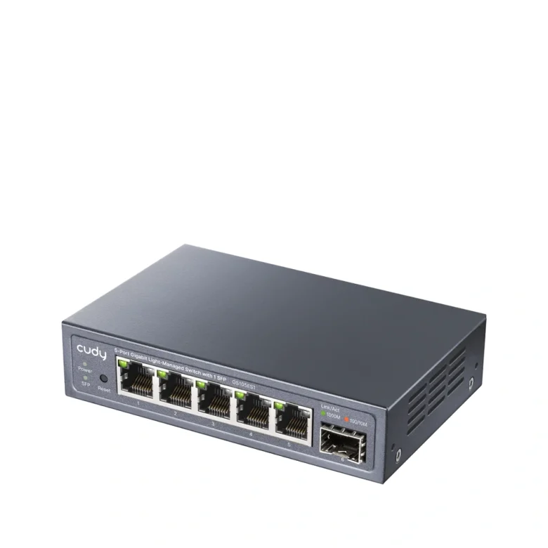 מתג רשת Cudy GS105ES1 | מנוהל | 5 פורטי RJ45 | 1× SFP — תמונת מוצר 2