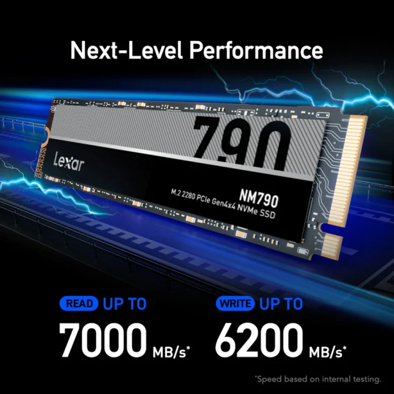 Lexar NM790 8TB – קריאה עד 7000MB/s וכתיבה עד 6200MB/s