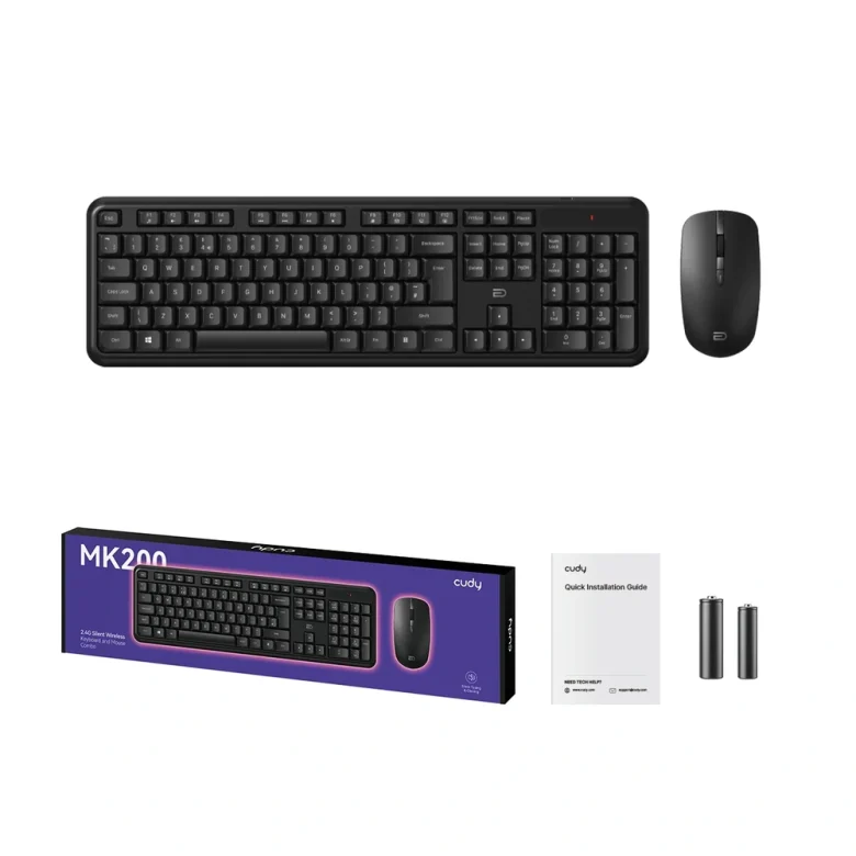 סט מקלדת ועכבר Cudy MK200 BLACK | שחור — תמונת מוצר 2