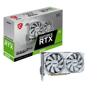 כרטיס מסך MSI RTX 3050 VENTUS 2X XS WHITE 8G OC – תמונה 1