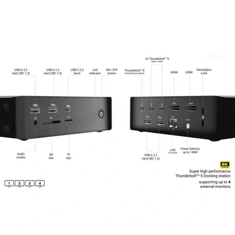 תחנת עגינה i-tec TB5QUATTRODOCKPD – תמונה 2